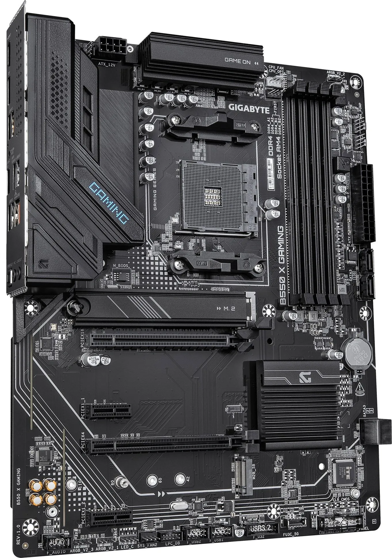 Материнская плата Gigabyte B550 X GAMING Soc-AM4 AMD B550 4xDDR4 ATX AC`97 8ch(7.1) 2.5Gg RAID+HDMI+DP