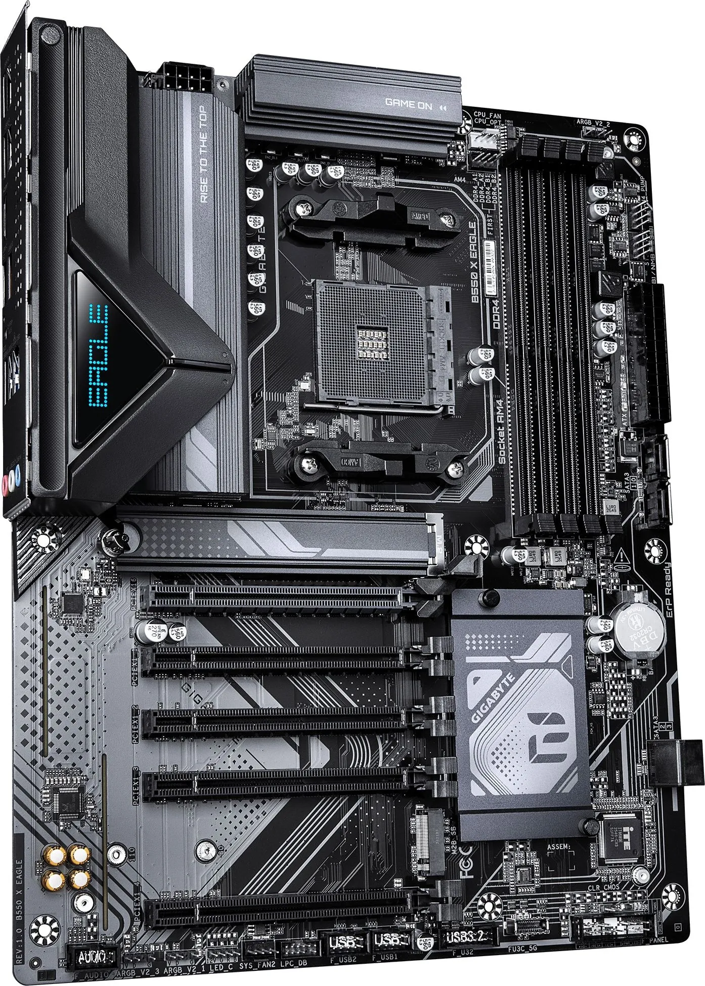 Материнская плата Gigabyte B550 X EAGLE Soc-AM4 AMD B550 4xDDR4 ATX AC`97 8ch(7.1) 2.5Gg RAID+HDMI