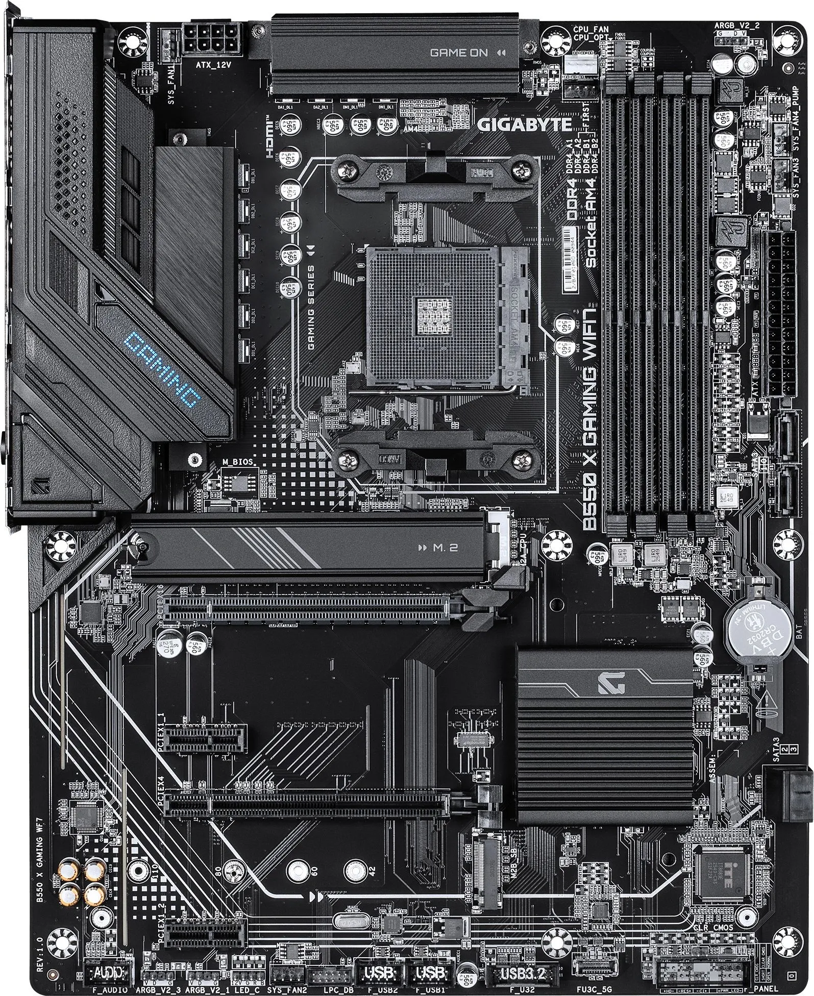 Материнская плата Gigabyte B550 X GAMING WF7 Soc-AM4 AMD B550 4xDDR4 ATX AC`97 8ch(7.1) 2.5Gg RAID+HDMI+DP