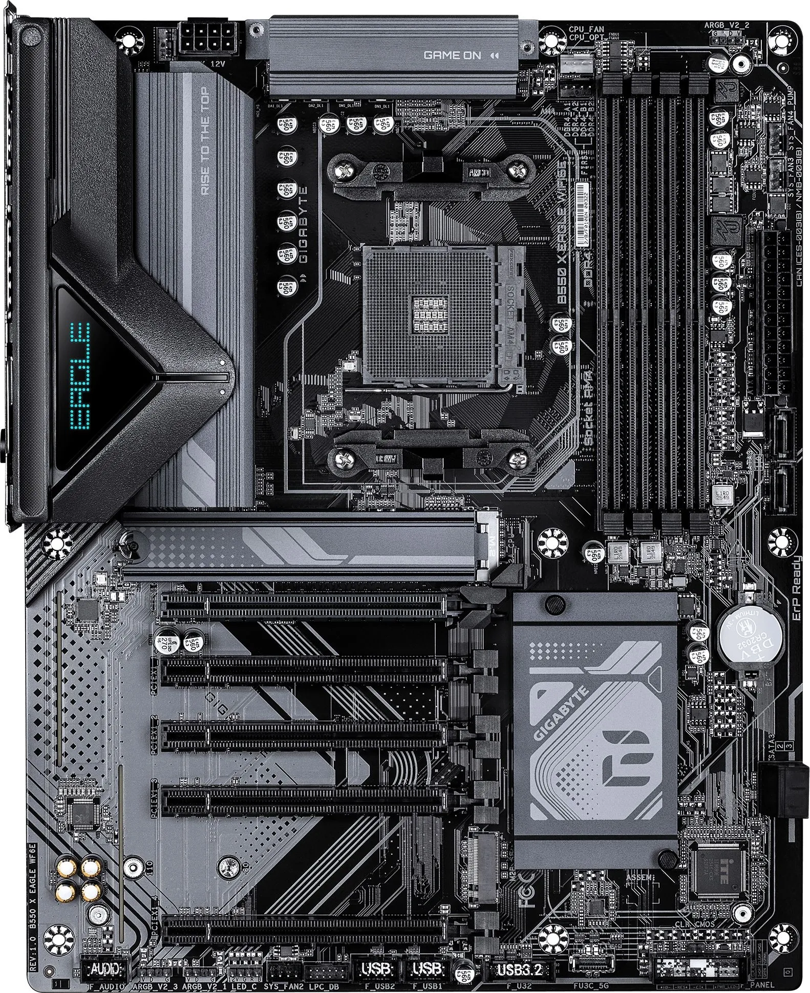 Материнская плата Gigabyte B550 X EAGLE WF6E Soc-AM4 AMD B550 4xDDR4 ATX AC`97 8ch(7.1) 2.5Gg RAID+HDMI