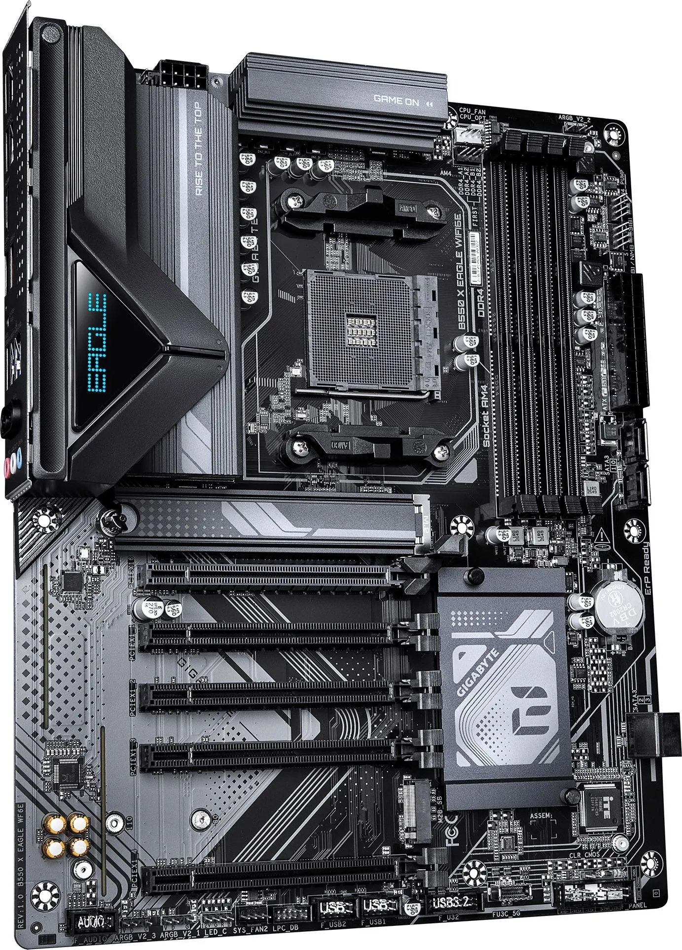 Материнская плата Gigabyte B550 X EAGLE WF6E Soc-AM4 AMD B550 4xDDR4 ATX AC`97 8ch(7.1) 2.5Gg RAID+HDMI
