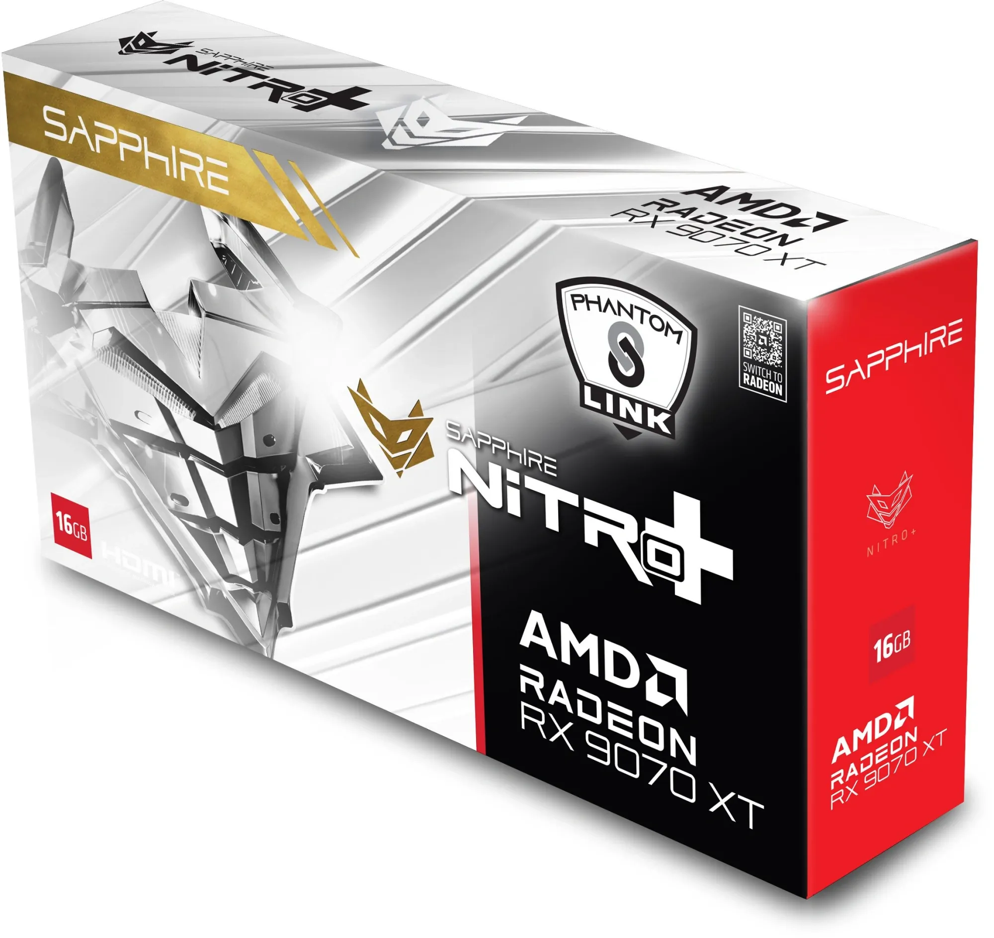 Видеокарта Sapphire PCI-E 5.0 11348-09-20G NITRO+AMD RADEON RX 9070 XT GAMING OC 16GB PHANTOMLINK POLAR LITE AMD Radeon RX 9070XT 16Gb 256bit GDDR6 2520/20000 HDMIx2 DPx2 HDCP Ret