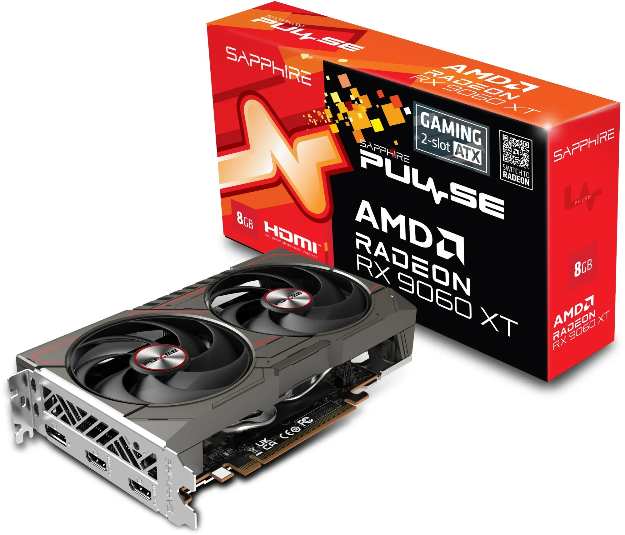 Видеокарта Sapphire PCI-E 5.0 11350-05-20G PULSE AMD RADEON RX 9060 XT GAMING 8GB DUAL HDMI DP LITE AMD Radeon RX 9060XT 8Gb 128bit GDDR6 2530/20000 HDMIx2 DPx1 HDCP Ret