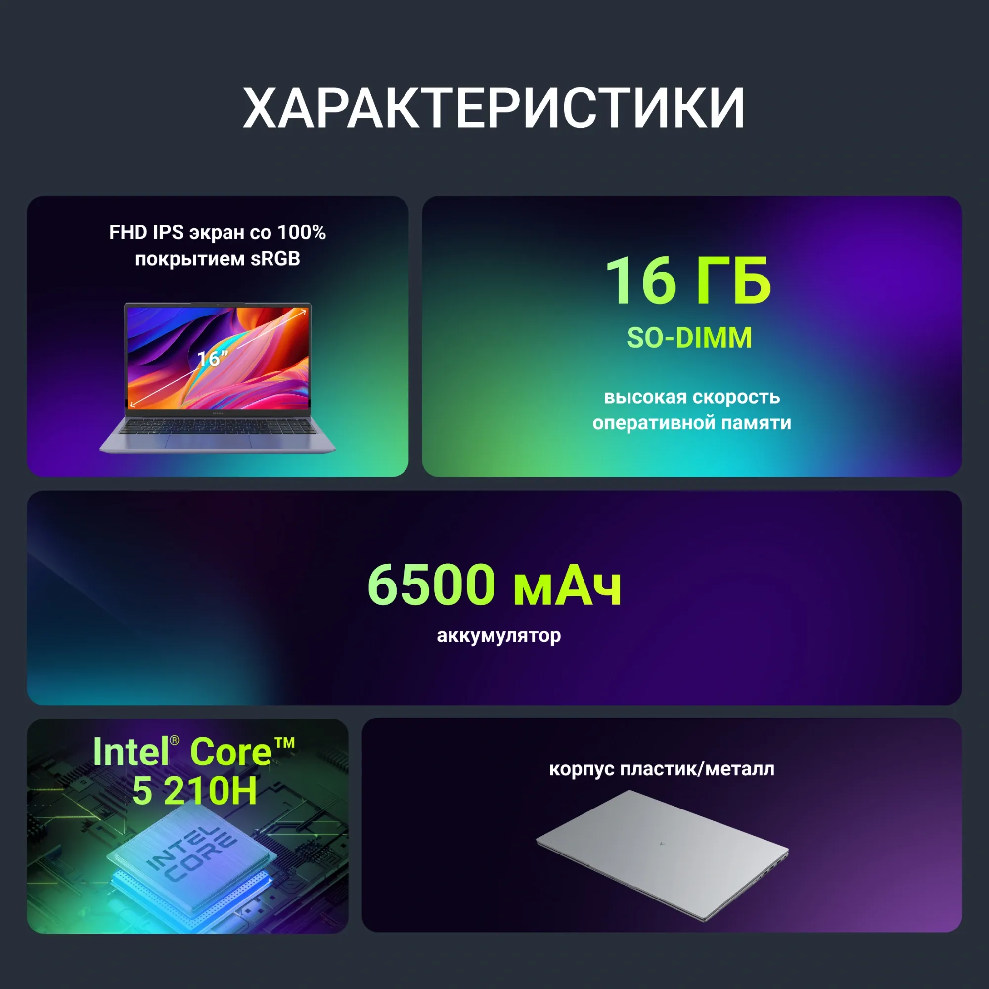 Ноутбук Digma Chronos DN16P5-ADXW02 16/512 ГБ