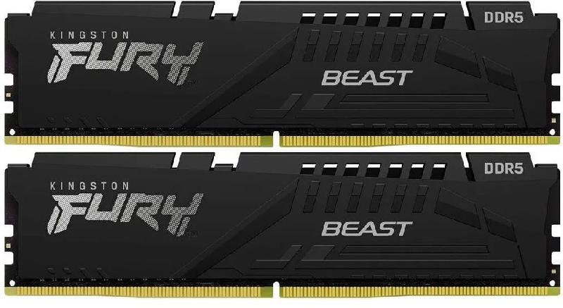 Память DDR5 2x8GB 5600MHz Kingston KF556C36BBEK2-16 Fury Beast Black RTL Gaming PC5-44800 CL36 DIMM 288-pin 1.25В single rank с радиатором Ret