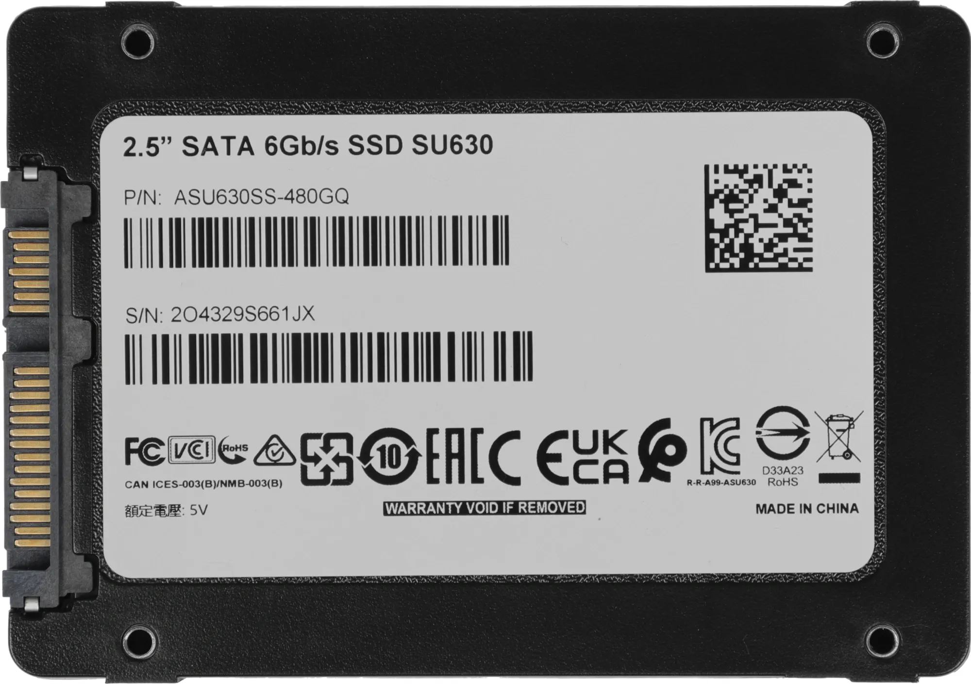 Накопитель SSD A-Data SATA-III 480GB ASU630SS-480GQ-R Ultimate SU630 2.5"
