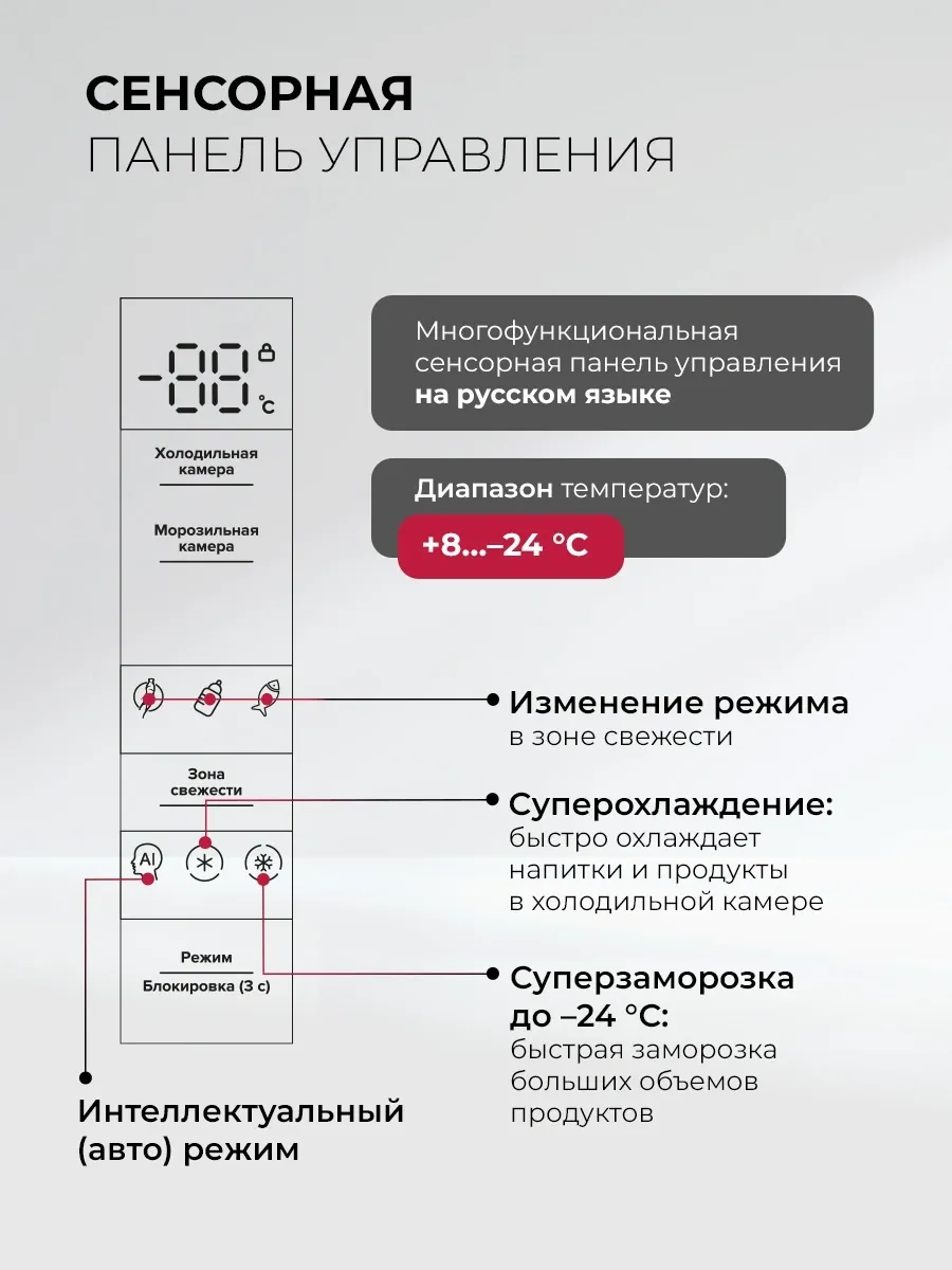 Холодильник Lex LCD485GRID 3-хкамерн. серый мат. инвертер