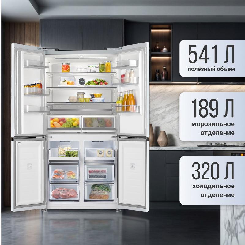 Многокамерный холодильник Tesler RCD-547BI SPARKLING WHITE