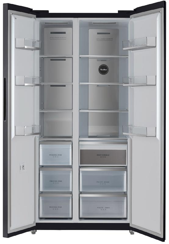 Холодильник Side-by-Side Tesler RSD-537BI BLACK GLASS