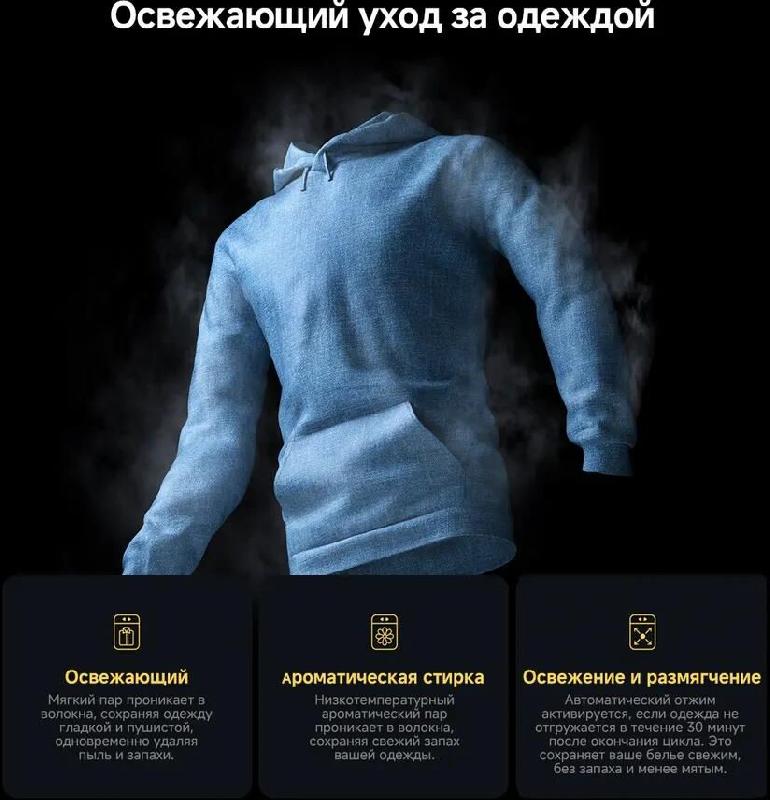 Стиральная машина Xiaomi Mijia WD105MJA11KZ пан.англ. кл.:A фронт. макс.:10.5кг (с сушкой) серебрист QMP4638KZ