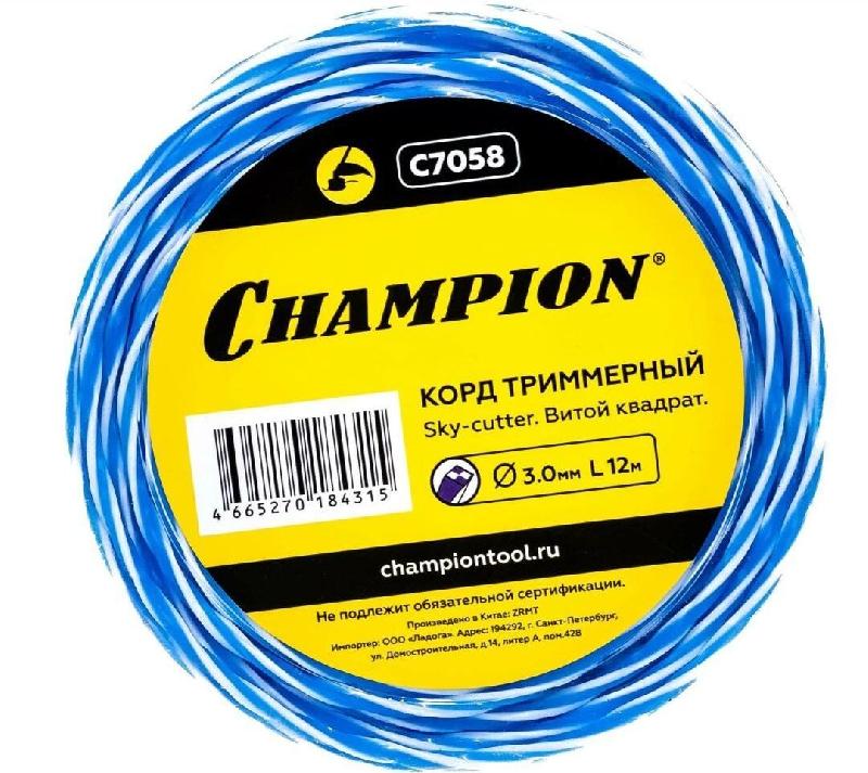 Корд триммерный CHAMPION C7058 Корд трим.SKY-CUTTER 3.0мм* 12м (витой квадрат)