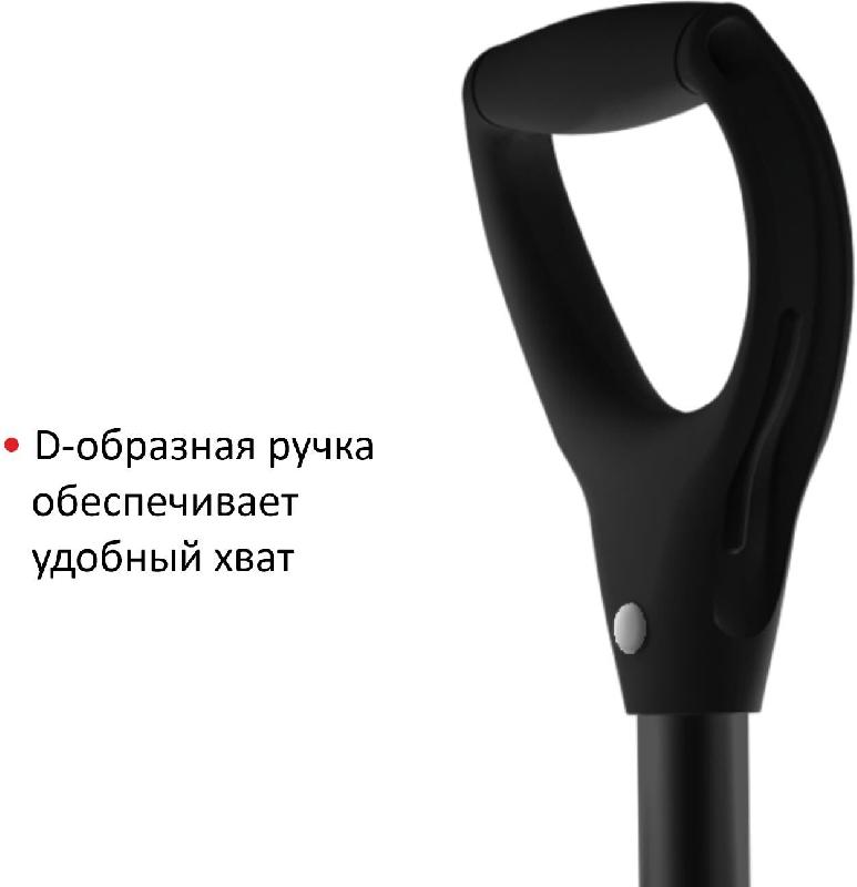 Лопата LUCKY WAY LBPKF002 85*31*8 ковш ПК №2 дымчатый Авто/черенок ФГ черный/D-ручка черная