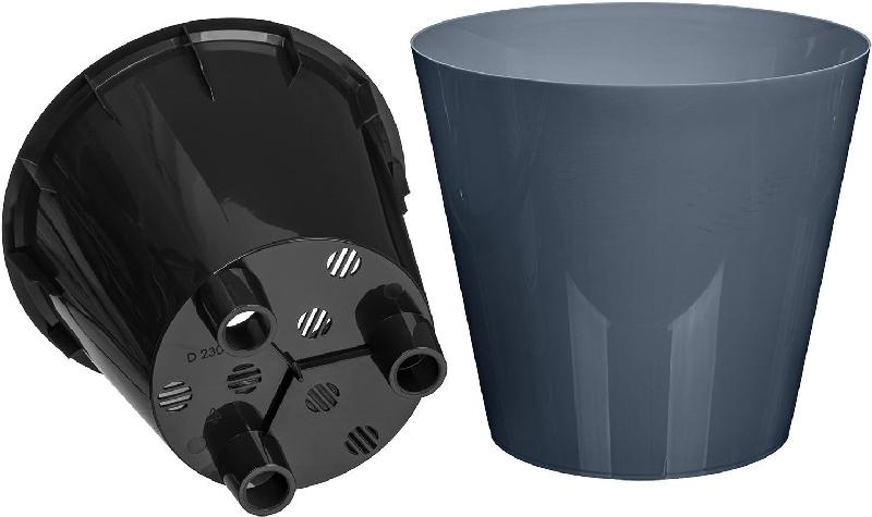 Горшок цветочный Homver Rosemary 5 л серый