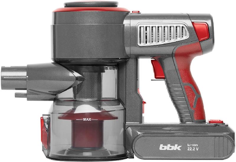 Вертикальный пылесос BBK BV3004 серый/красный