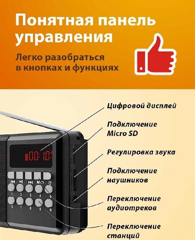 Аудиосистема Ritmix Радиоприемник RPR-001