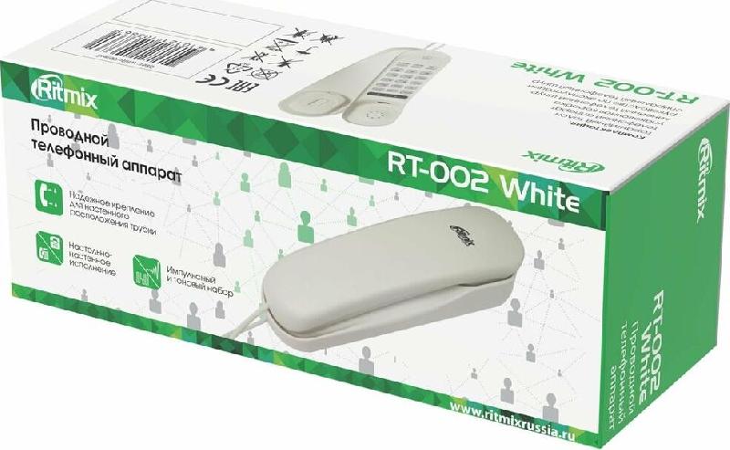 Телефон Ritmix RT-002 белый