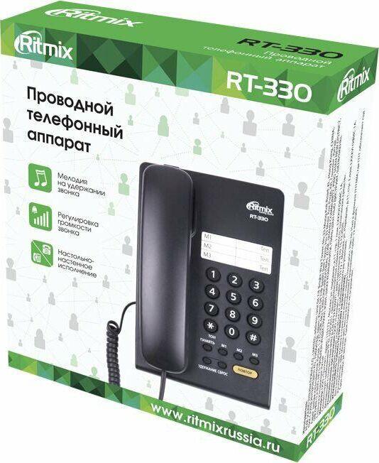 Телефон Ritmix RT-330 чёрный