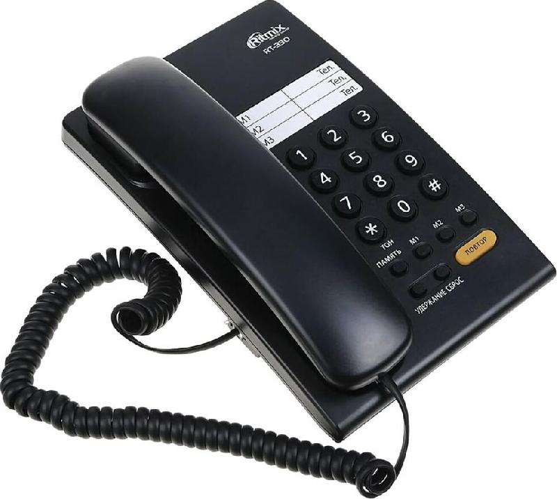 Телефон Ritmix RT-330 чёрный