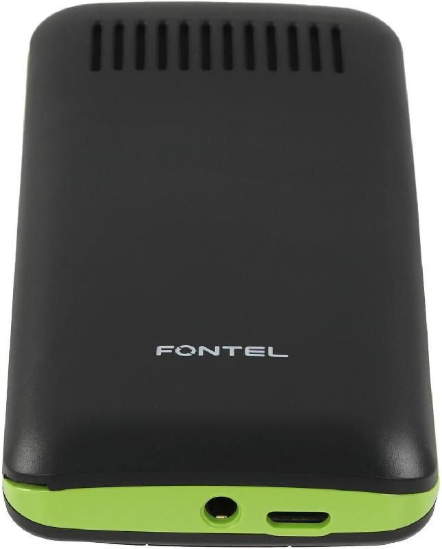 Телефон мобильный FONTEL FP210 черный-зеленый