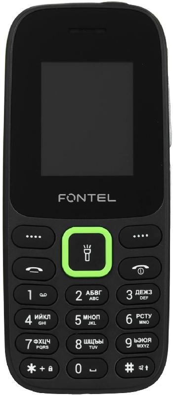 Телефон мобильный FONTEL FP200 черно-зеленый