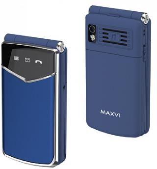 Телефон мобильный MAXVI E11ds Blue-Silver