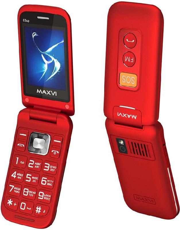 Телефон мобильный MAXVI E5 up Red