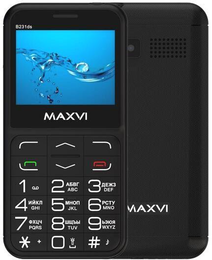 Телефон мобильный MAXVI B231ds Black