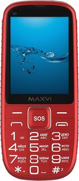МОБИЛЬНЫЕ ТЕЛЕФОНЫ СТАНДАРТ GSM MAXVI B9 RED (2 SIM)