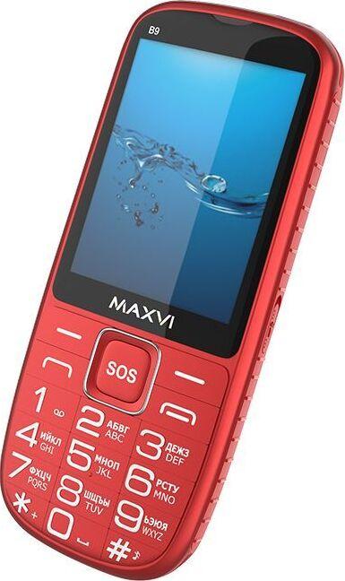 МОБИЛЬНЫЕ ТЕЛЕФОНЫ СТАНДАРТ GSM MAXVI B9 RED (2 SIM)