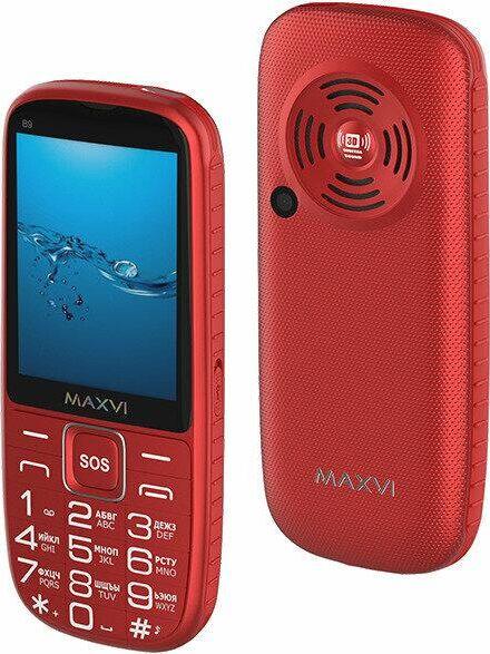МОБИЛЬНЫЕ ТЕЛЕФОНЫ СТАНДАРТ GSM MAXVI B9 RED (2 SIM)