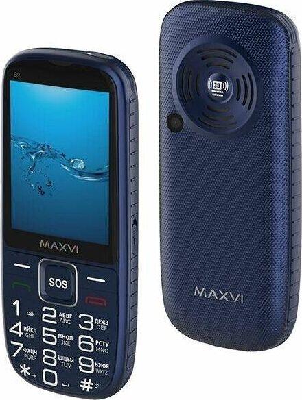 МОБИЛЬНЫЕ ТЕЛЕФОНЫ СТАНДАРТ GSM MAXVI B9 BLUE (2 SIM)