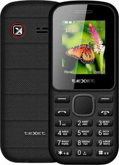 Телефон мобильный TEXET TM-130 Black/Red