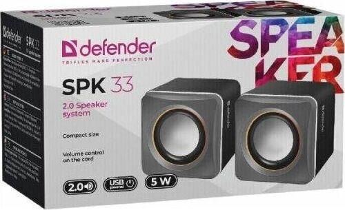 Акустика Defender (65633) SPK 33 чёрный/оранжевый 2.0