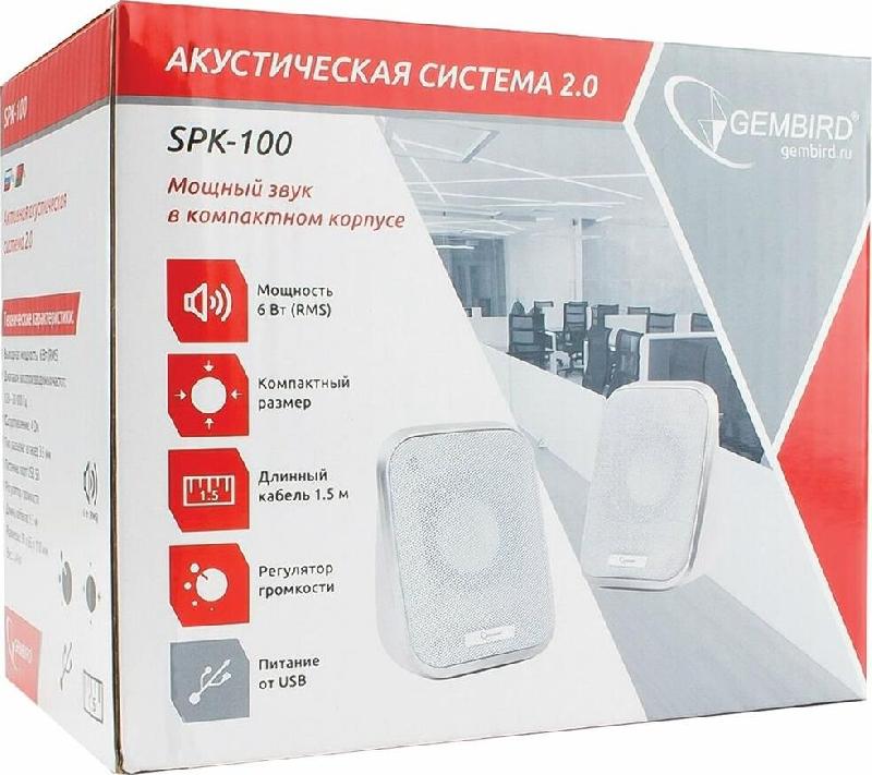 Акустика Gembird (14404) SPK-100-W 2.0