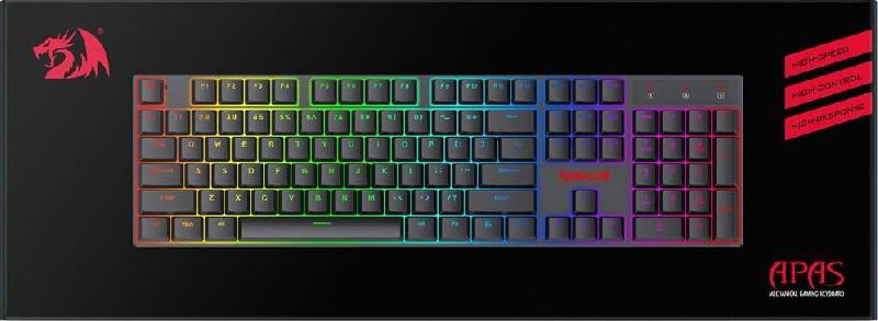 Клавиатура Redragon Apas RGB, тонкая,104 клавиши