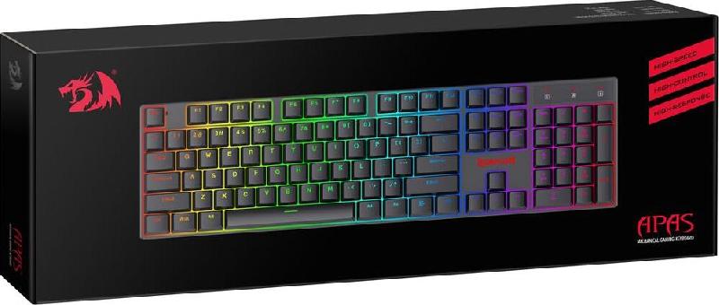 Клавиатура Redragon Apas RGB, тонкая,104 клавиши
