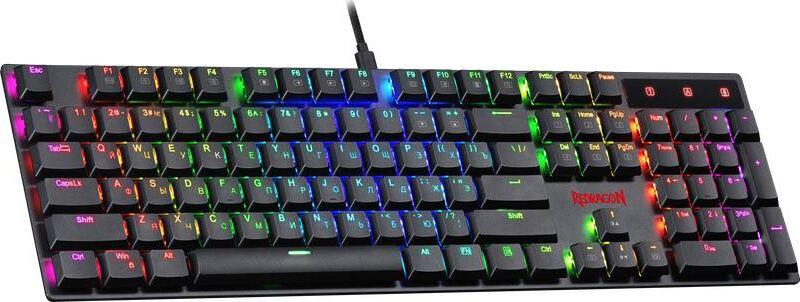 Клавиатура Redragon Apas RGB, тонкая,104 клавиши