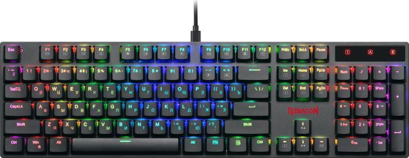 Клавиатура Redragon Apas RGB, тонкая,104 клавиши