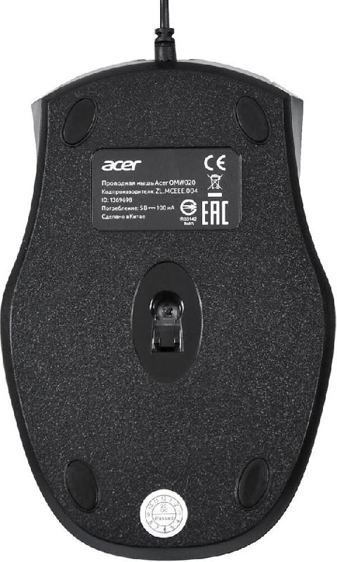Мышь Acer Мышь OMW020 черный оптическая