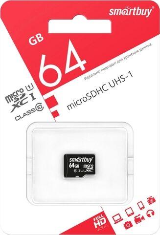 Карта памяти Smartbuy Карта памяти Smartbuy Карта памяти SMARTBUY (SB64GBSDCL10-00) MicroSDXC 64GB Class10 UHS-1