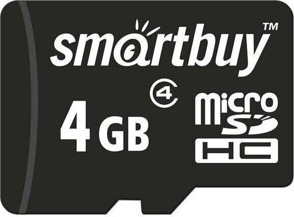 Карта памяти Smartbuy Карта памяти Smartbuy Карта памяти SMARTBUY (SB4GBSDCL4-00) MicroSDHC 4GB Class4
