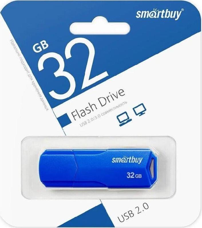 Флешка Smartbuy (SB32GBCLU-BU) UFD 2.0 CLUE 032GB