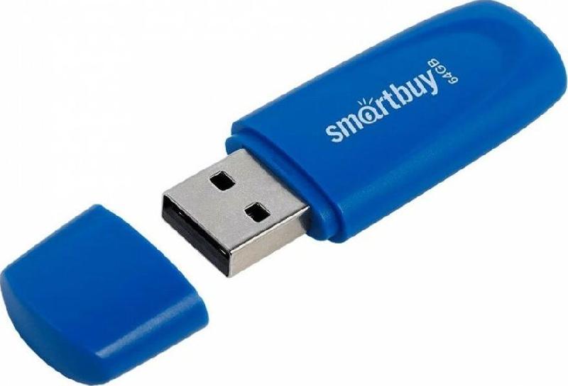 Флешка Smartbuy (SB 2SCB) UFD 2.0 Scout синий 064GB