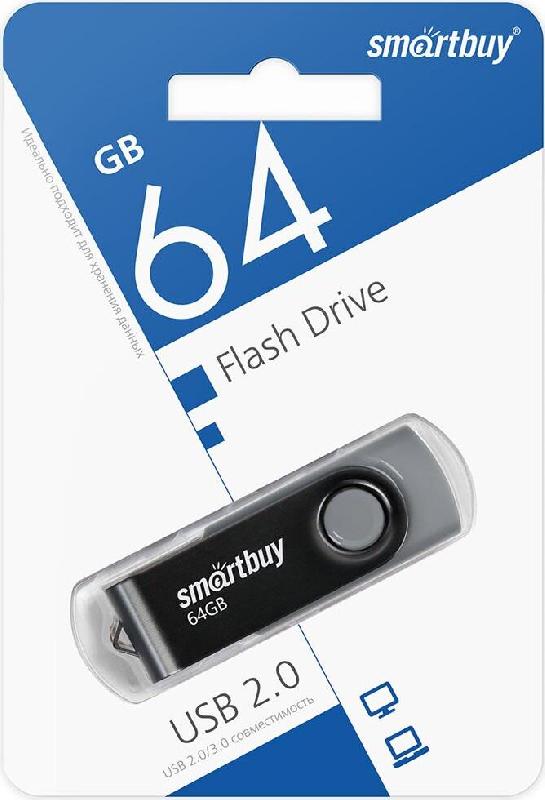 Флешка Smartbuy (SB 2TWK) UFD 2.0 Twist черный 032GB