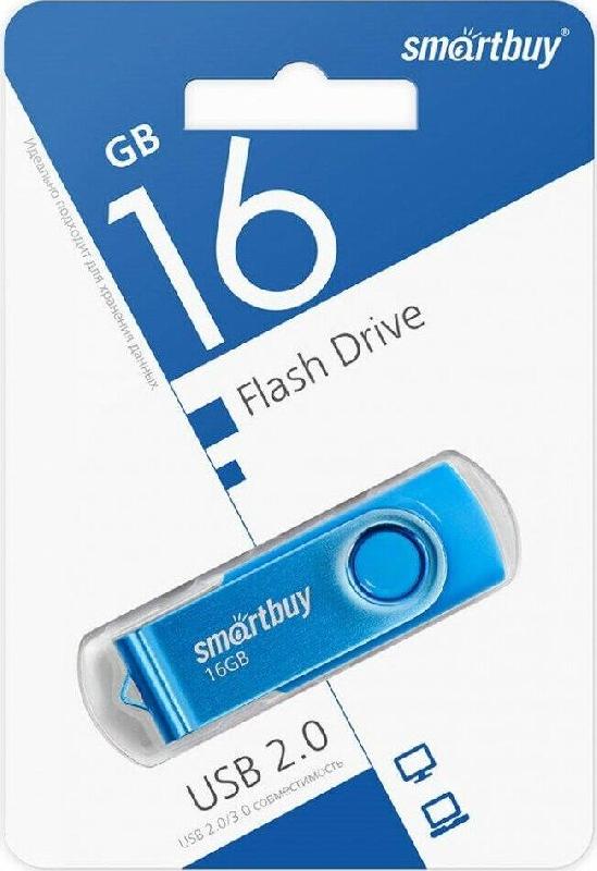 Флешка Smartbuy (SB 2TWB) UFD 2.0 Twist синий 016GB