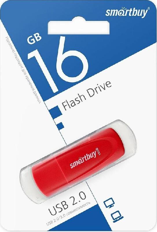 Флешка Smartbuy (SB 2SCR) UFD 2.0 Scout красный 016GB