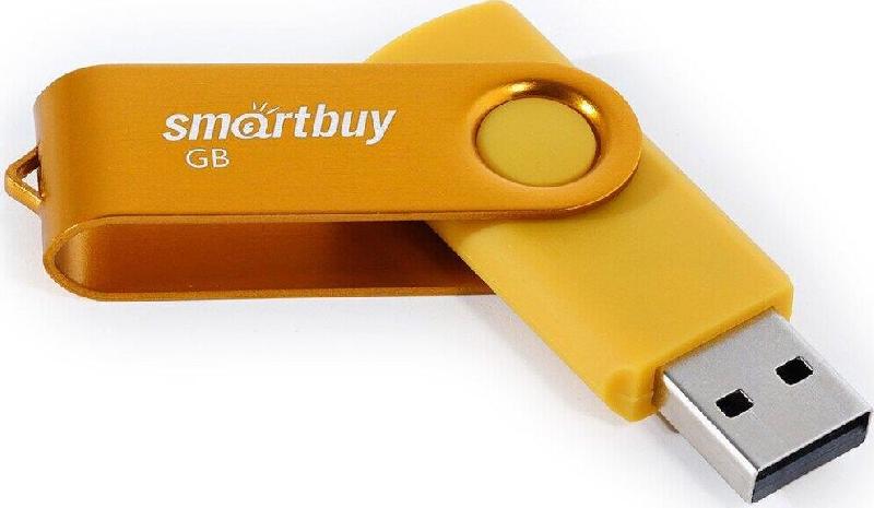 Флешка Smartbuy (SB 2TWY) UFD 2.0 Twist желтый 008GB
