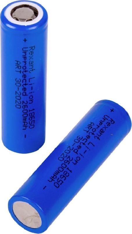 Аккумулятор Rexant 18650 АККУМУЛЯТОР UNPROTECTED LI-ION 2600 MAH 3.7 В