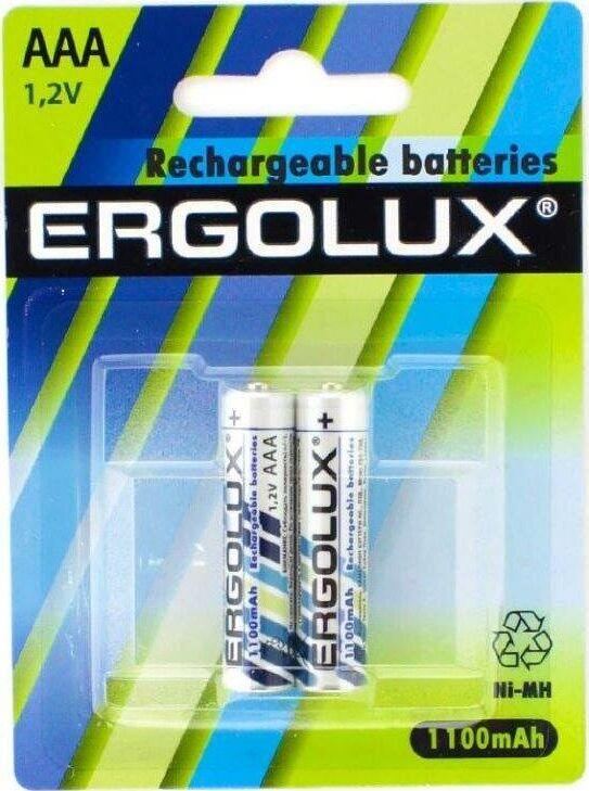 Аккумулятор Ergolux AAA-1100MAH NI-MH BL-2 (NHAAA1100BL2, аккумулятор,1.2В)