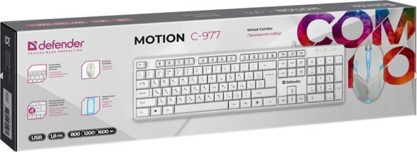 Набор мышь+клавиатура Defender Motion C-977 RU